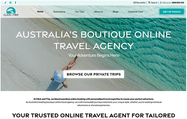 Click And Trip Screen