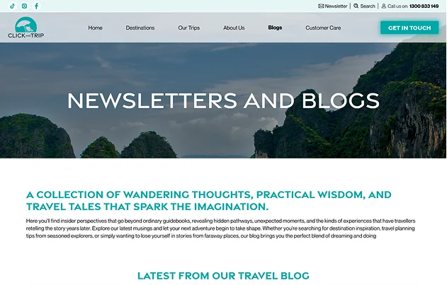 Click And Trip Screen