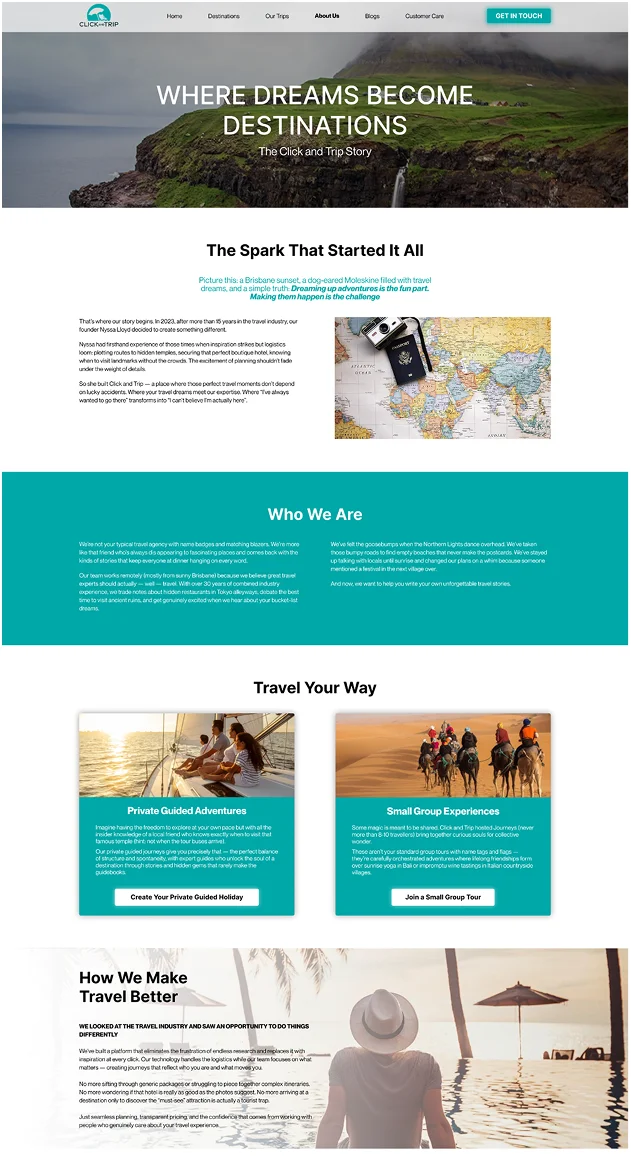 Click And Trip Screen