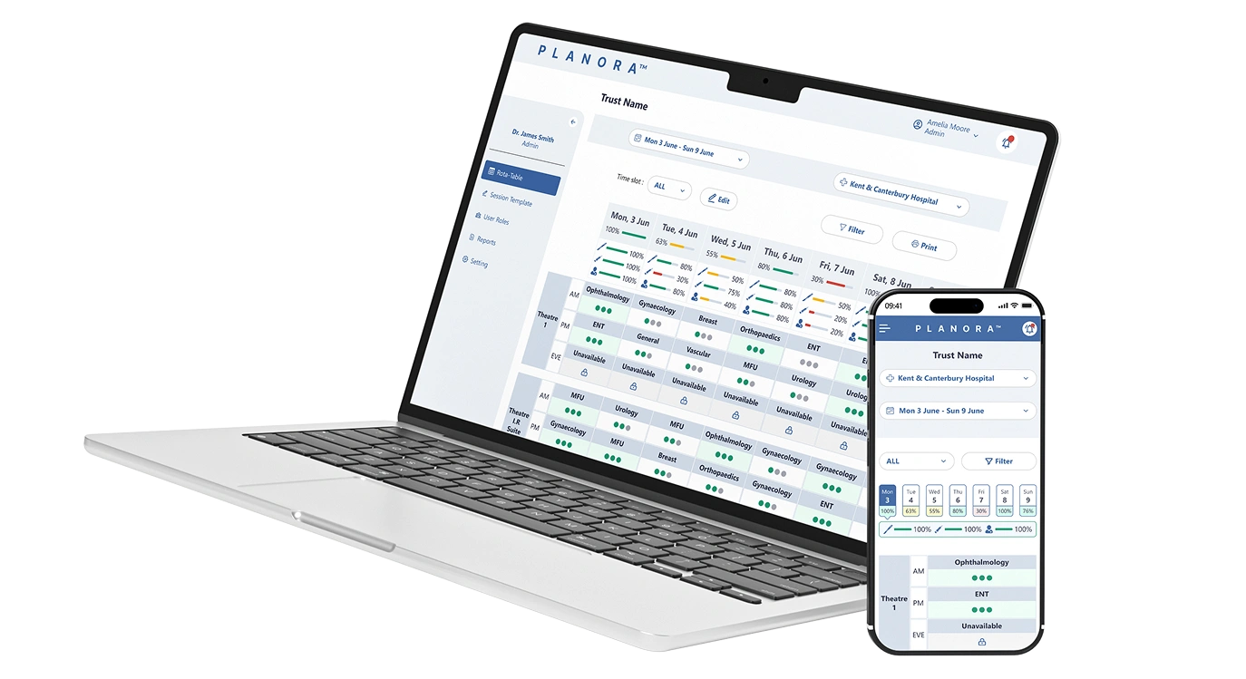 Planora web app interface