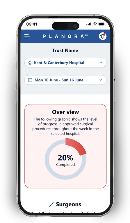 Hospital rota mobile app interface