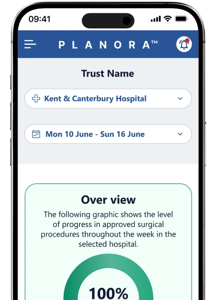 Planora interface we developed