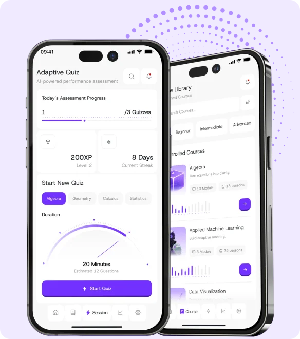 Education app educator screens for attendance, assignment grading, and live class scheduling