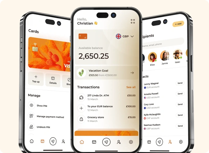Multi-currency eWallet for a travel booking app