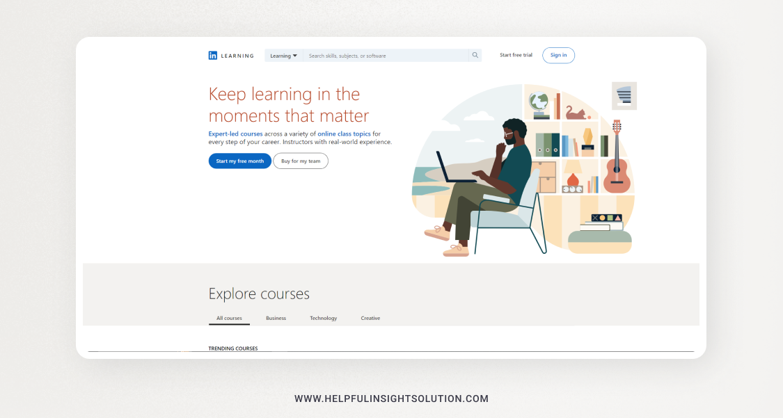 Online learning platform Linkedin Learning