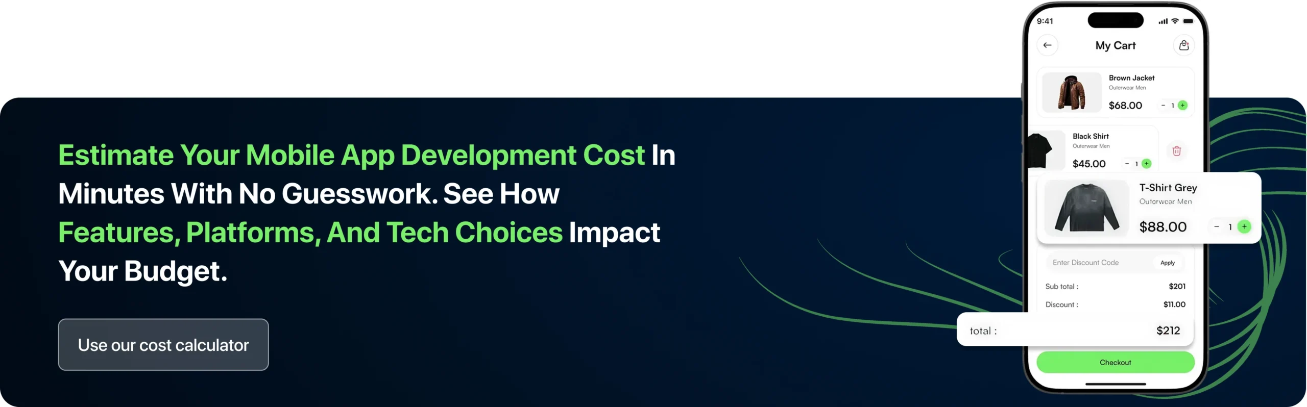 Investing in a mobile app can significantly impact your business growth. Make strategic choices for your business's digital future with our cost calculator.