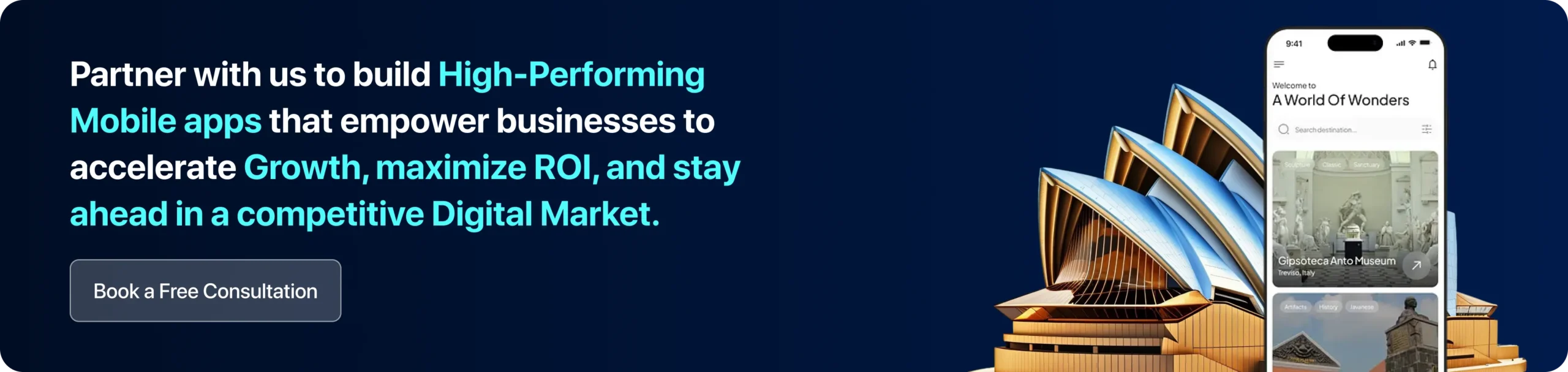 Partner with us to build High-Performing Mobile apps that empower businesses to accelerate Growth, maximize ROI, and stay ahead in a competitive Digital Market. 