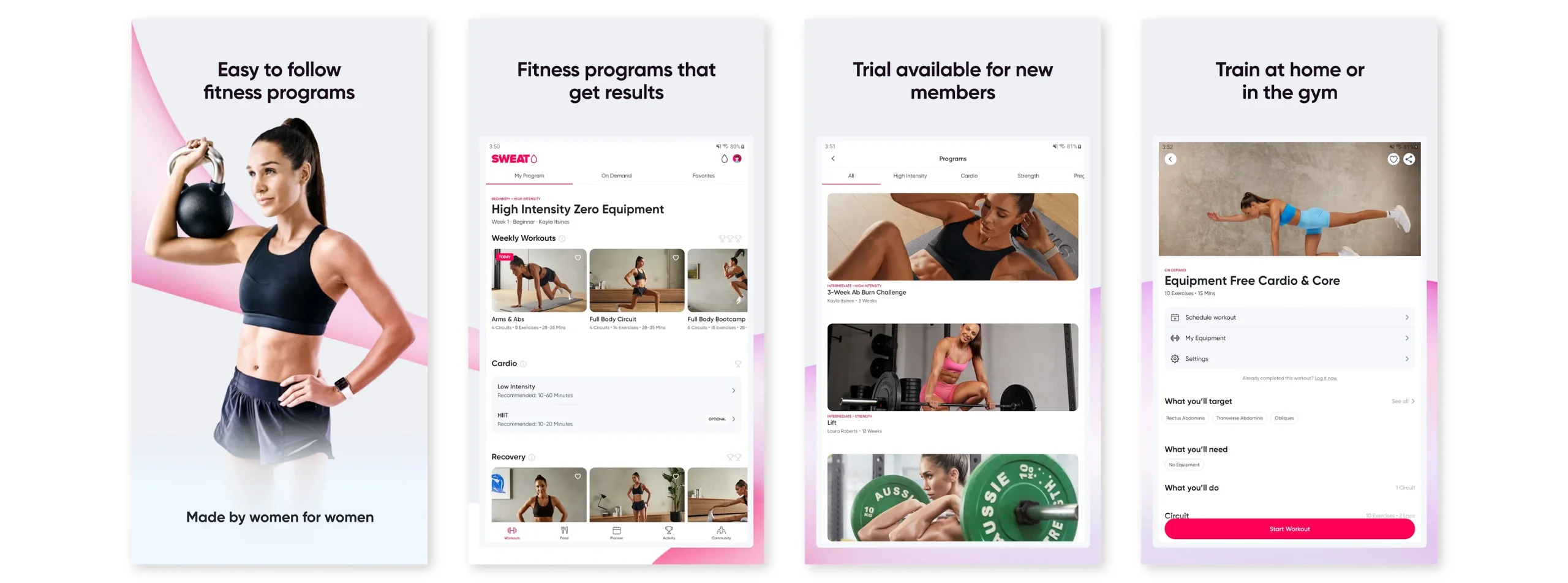 Sweat Fitness App