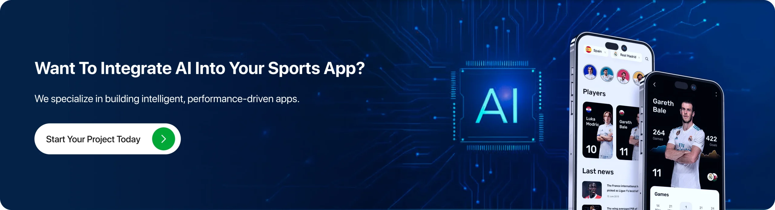 Build intelligent sports solutions with our development team 