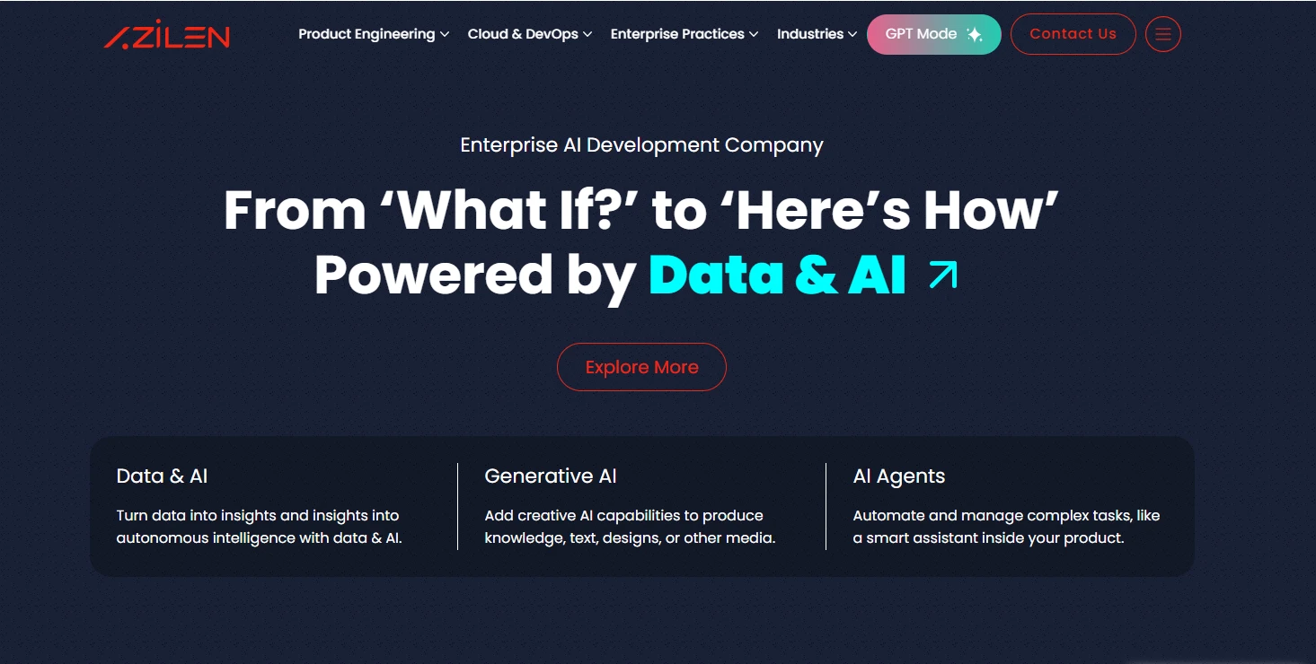 Azilen Technologies: Reliable Generative AI Development Agency USA