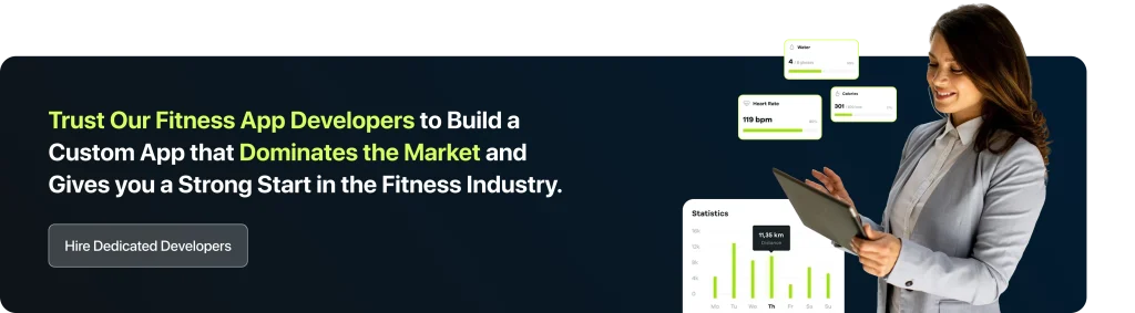 Trust Our Fitness App Developers to Build a Custom App That Dominates the Market and Gives you a Strong Start in the Fitness Industry. 