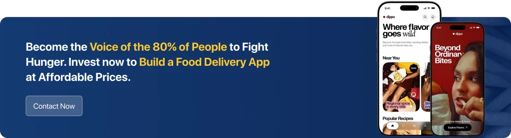 Become The Voice of The 80% of People To Fight Hunger. Invest Now To Build A Food Delivery App At Affordable Prices.