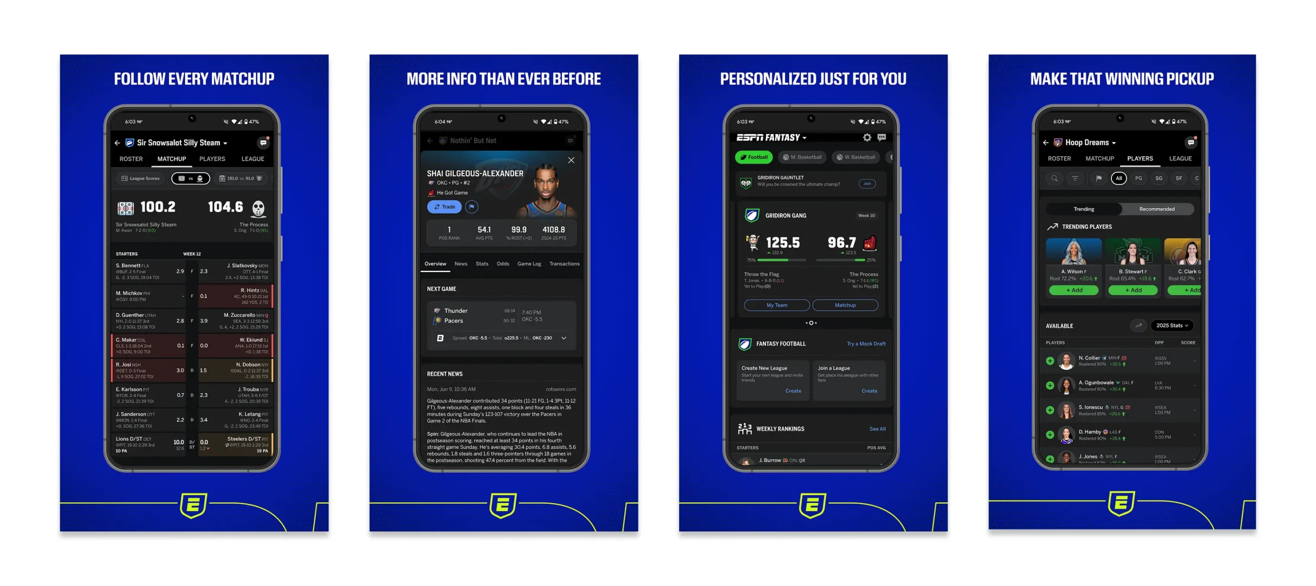 ESPN fantasy football app