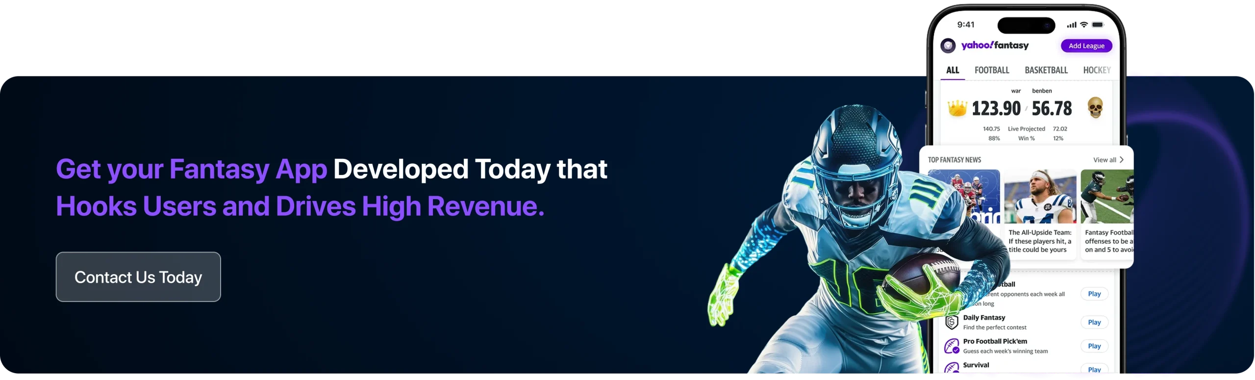 Get your Fantasy App Developed Today that Hooks Users and Drives High Revenue