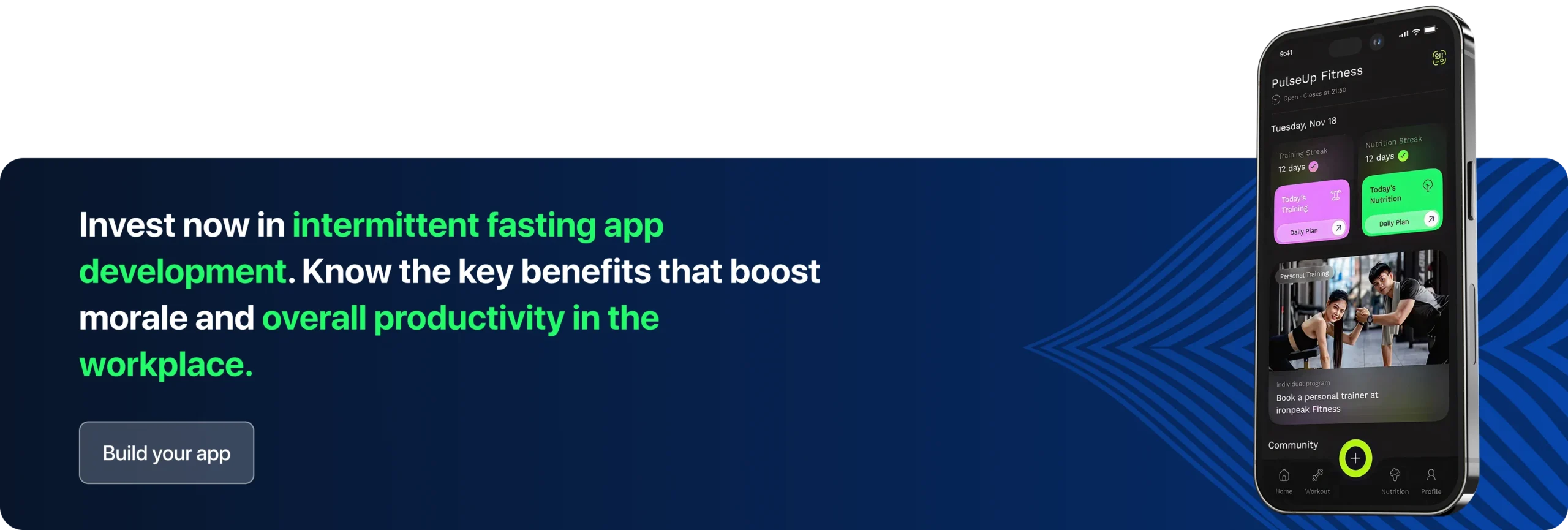 Invest now in intermittent fasting app development. Know the key benefits that boost morale and overall productivity in the workplace. 