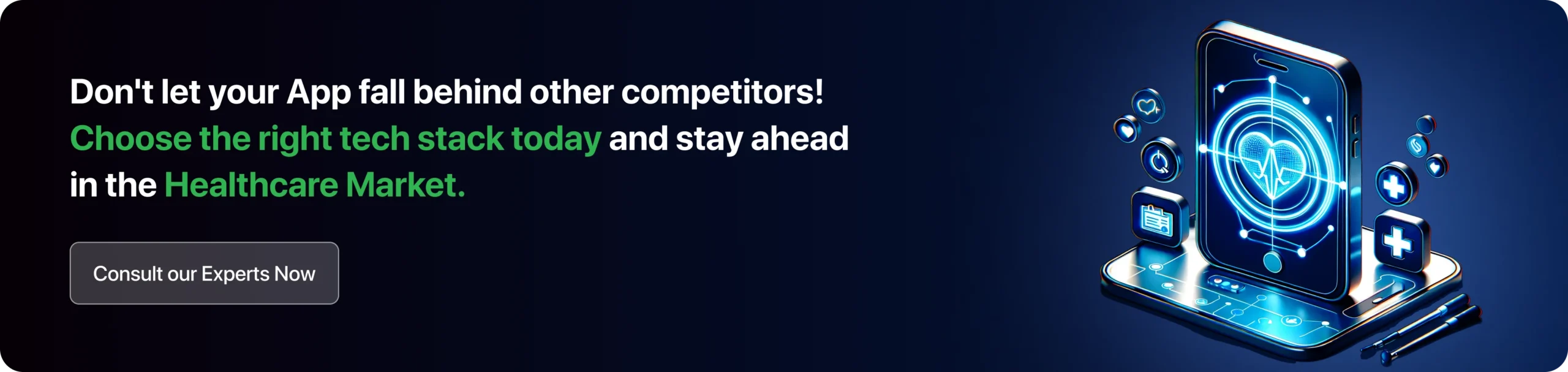 Don't let your app fall behind other competitors! Choose the right tech stack today and stay ahead in the healthcare market