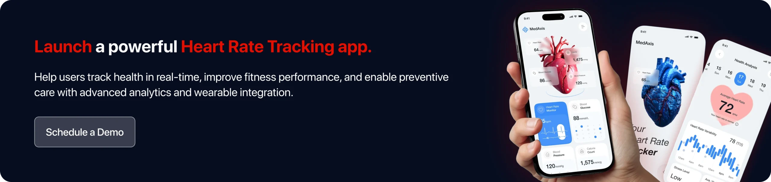 Help users track health in real-time, improve fitness performance, and enable preventive care with advanced analytics and wearable integration.