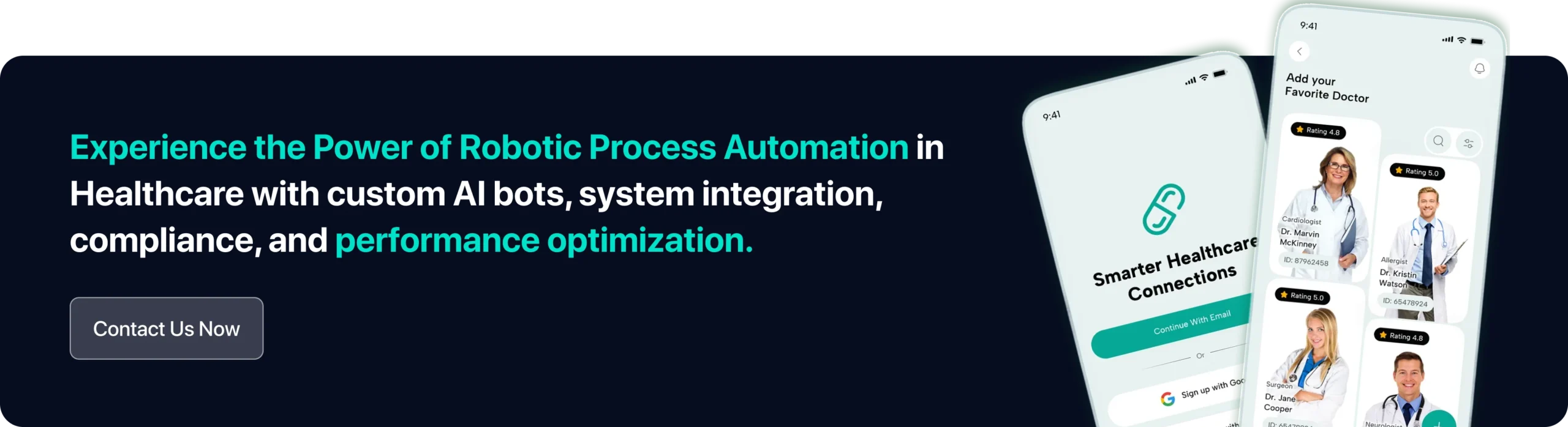 Experience the Power of Robotic Process Automation in Healthcare with custom AI bots, system integration, compliance, and performance optimization.