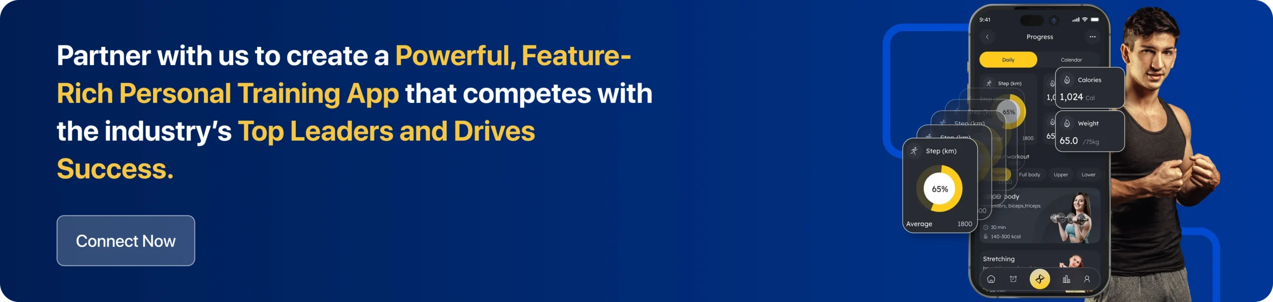 Partner with us to create a Powerful, Feature-Rich Personal Training App that competes with the industry’s Top Leaders and Drives Success.
