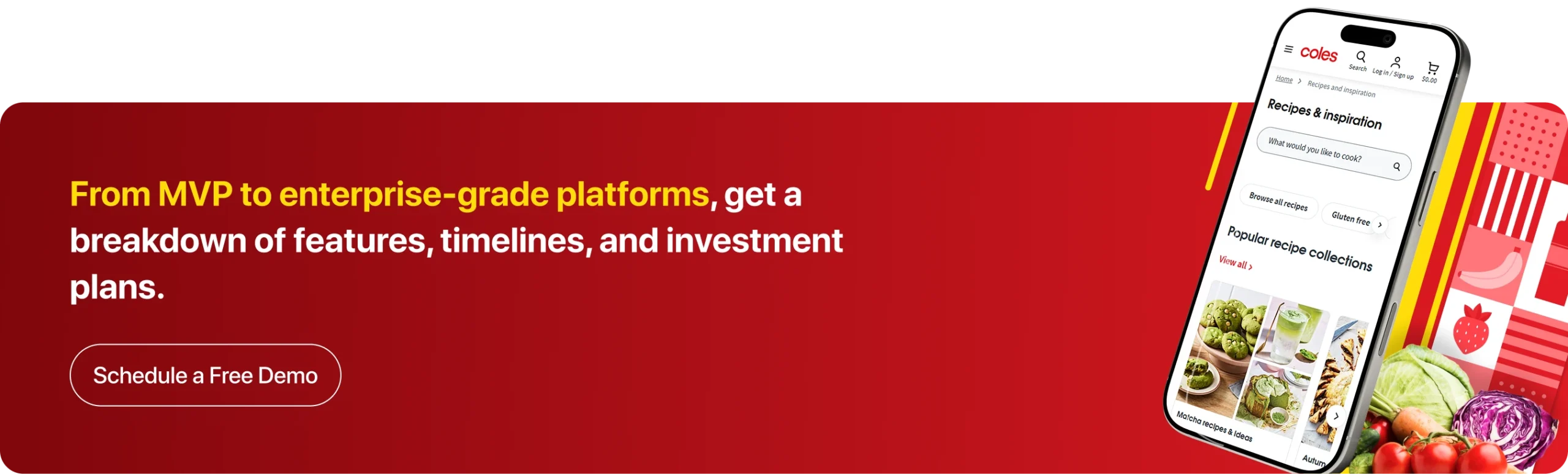 From MVP to enterprise-grade platforms, get a breakdown of features, timelines, and investment plans.