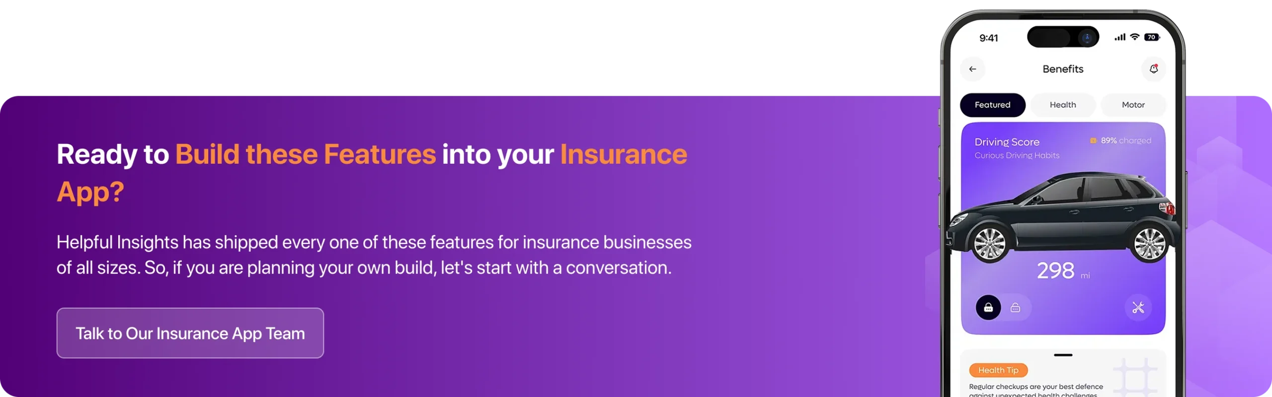 Speak with insurance app development company