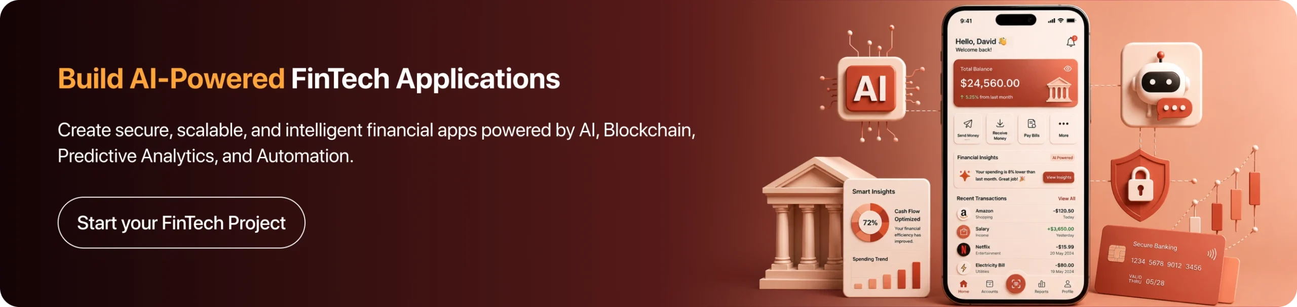 Build AI powered fintech app development for your business