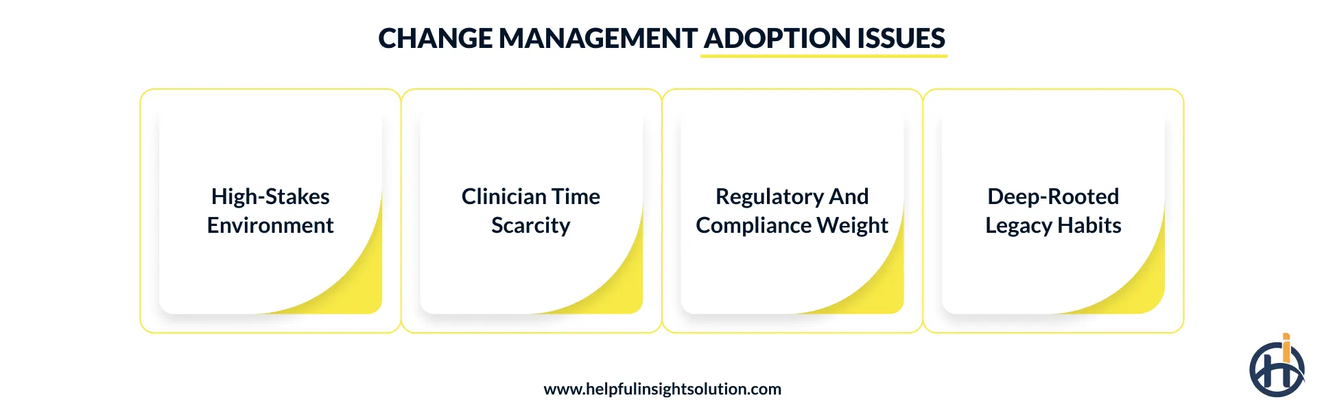 Why is change management hard to adopt in healthcare?