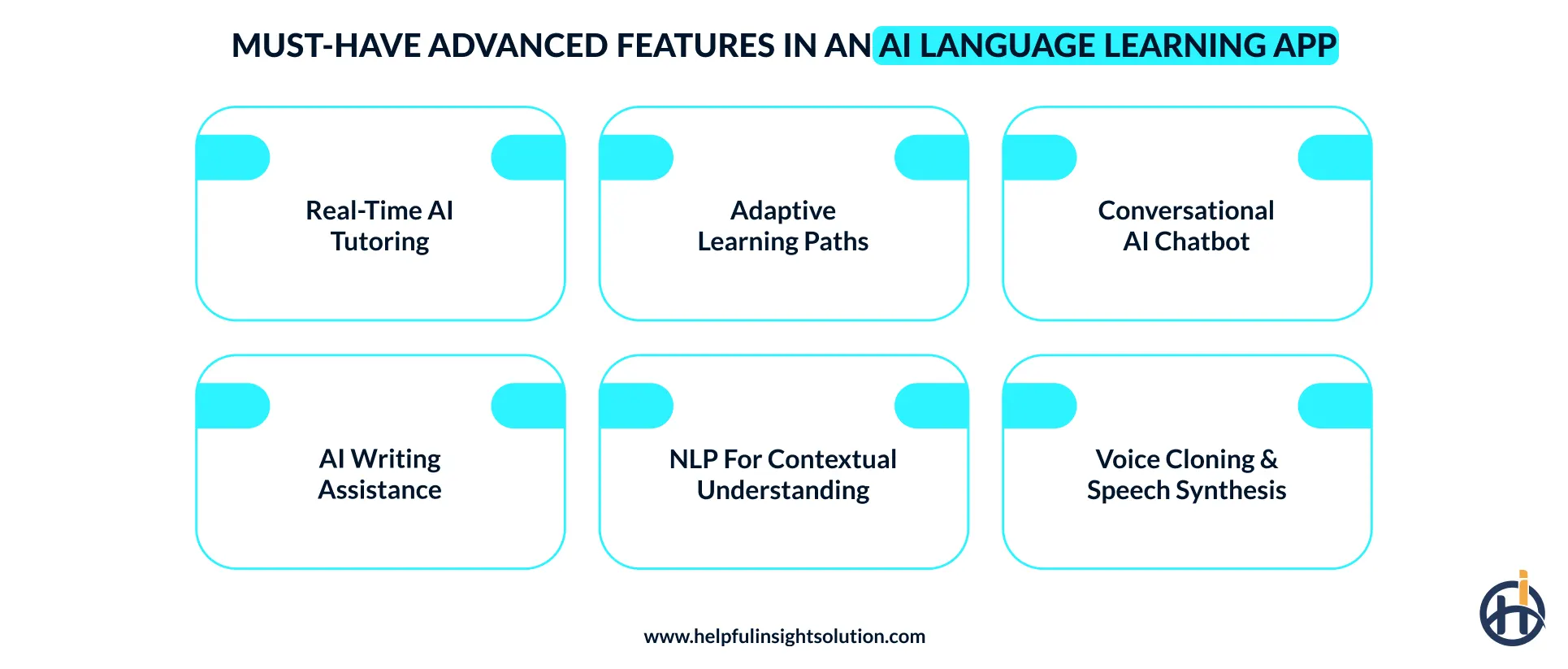 Advanced features of an AI language learning app