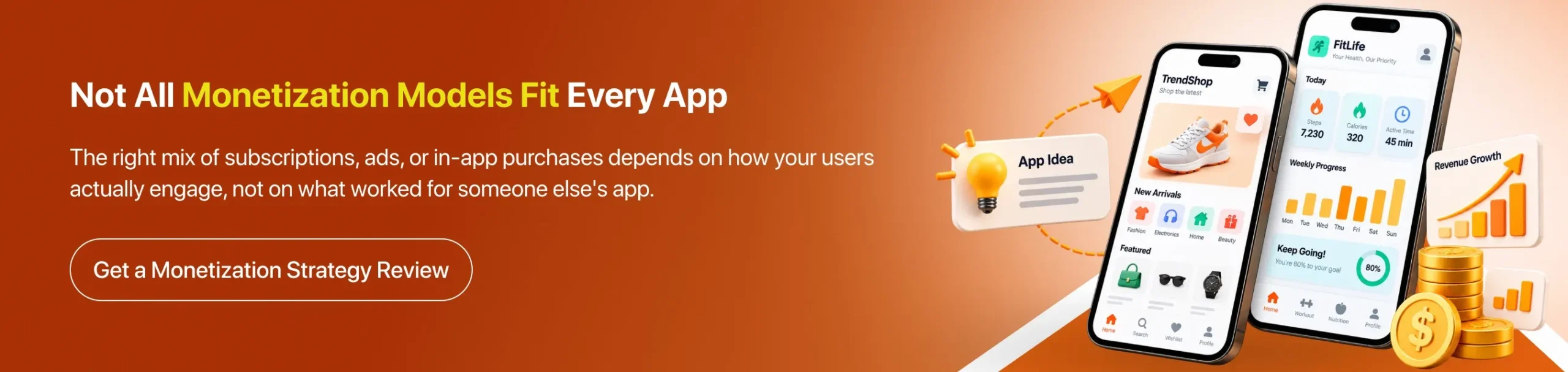 Hire app development company for app monetization